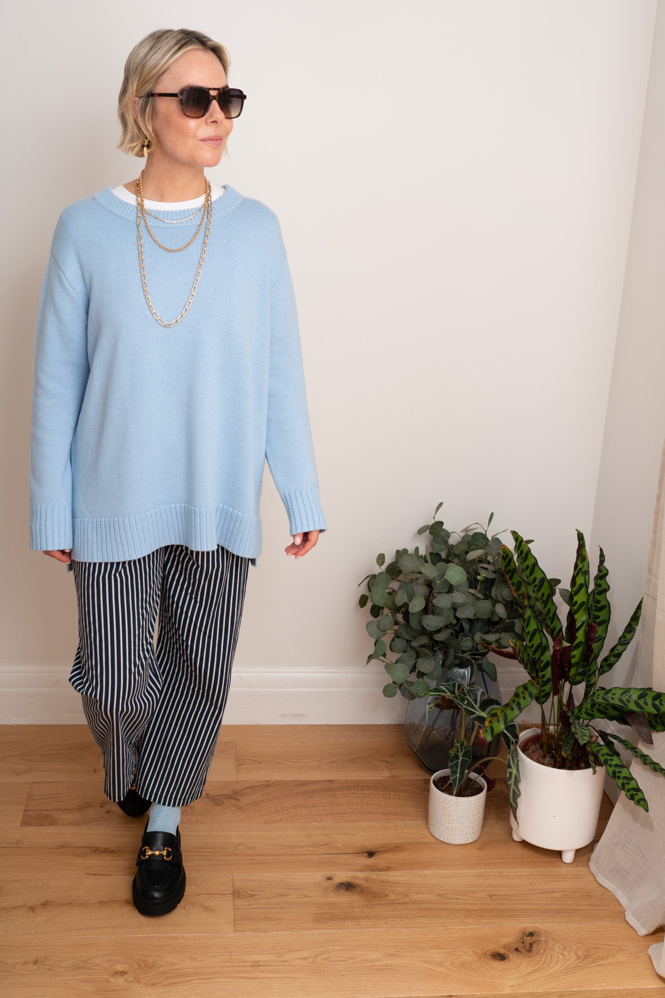 Pale Blue Willow Pullover