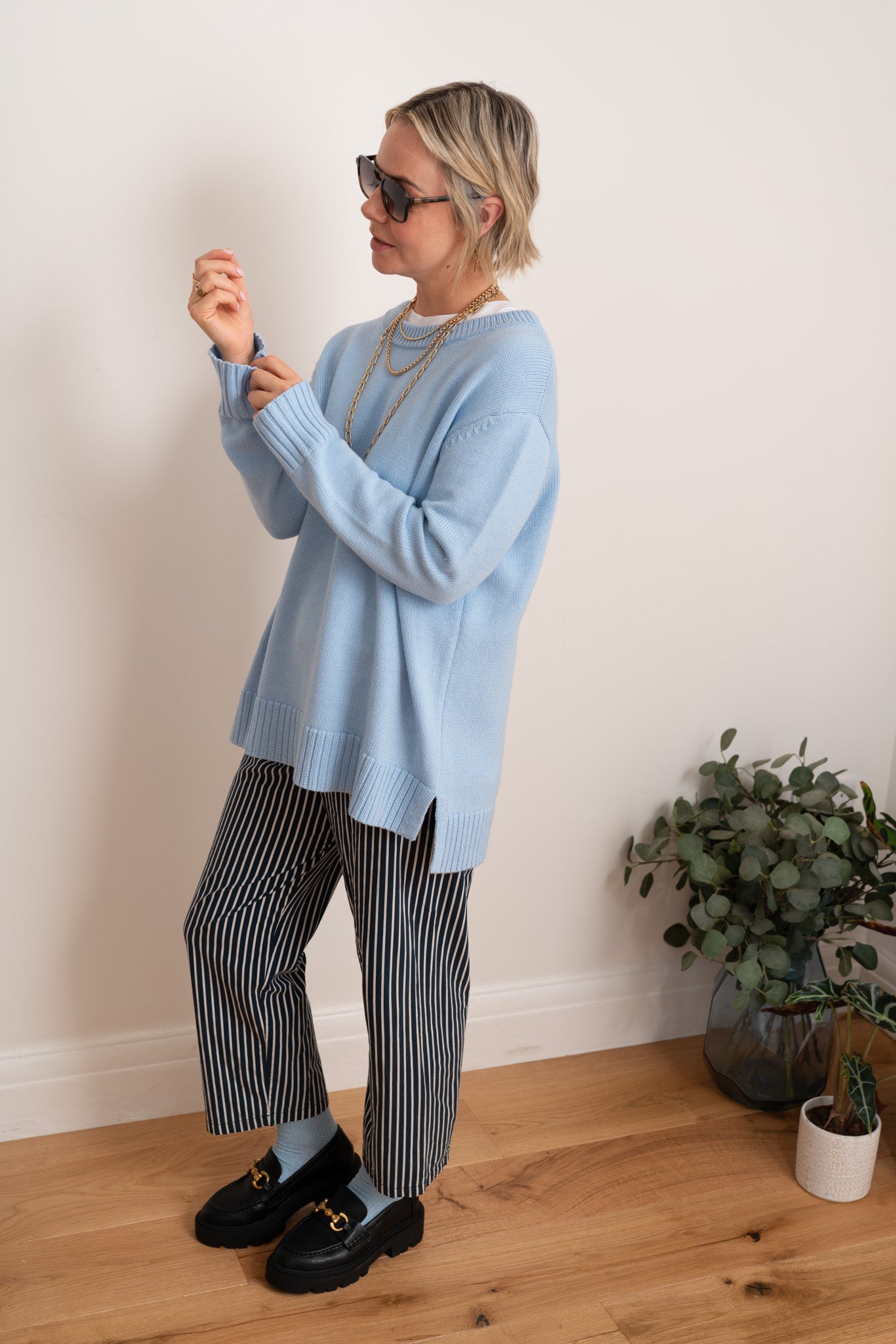 Pale Blue Willow Pullover