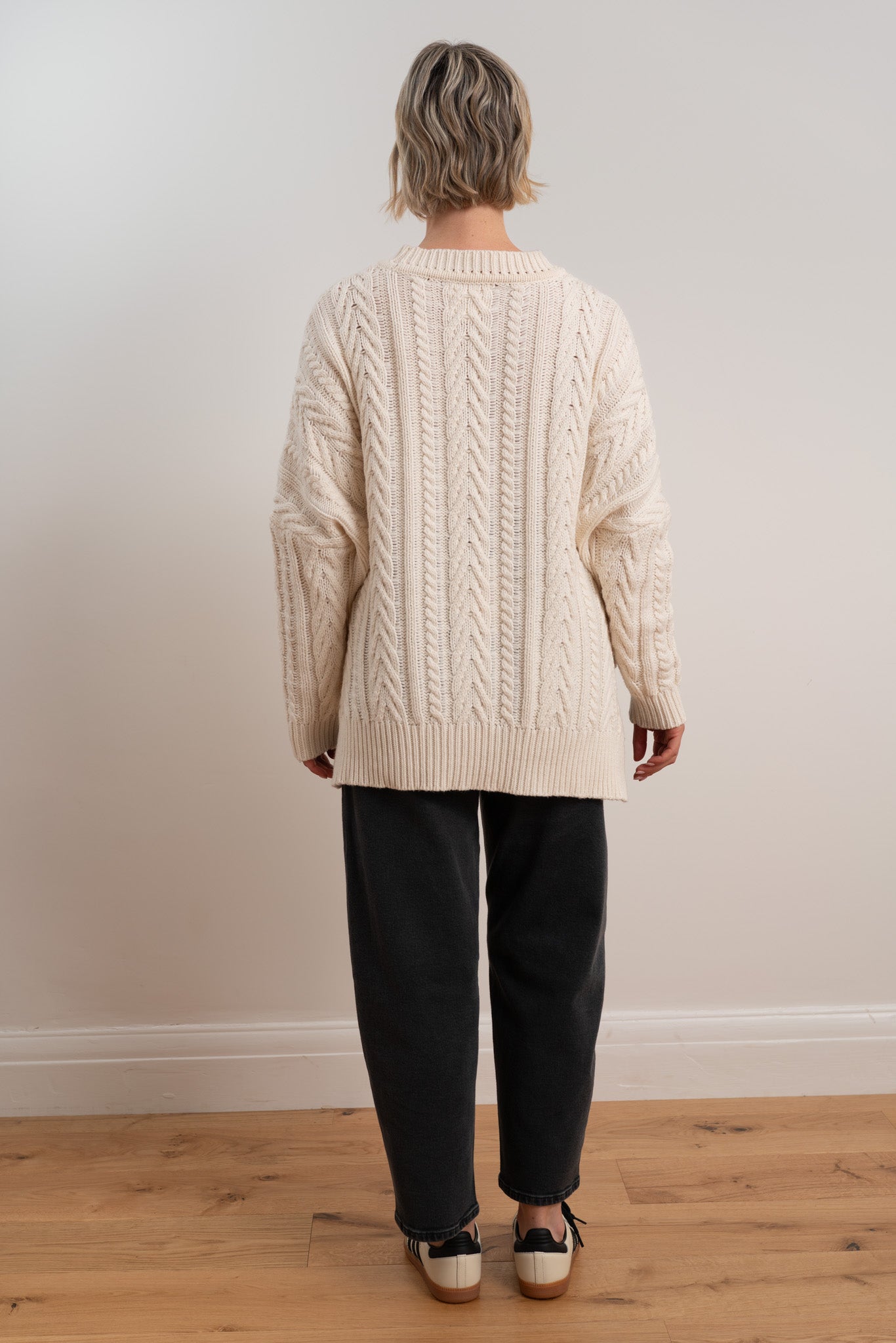 Ivory Soft Touch Cable Pullover