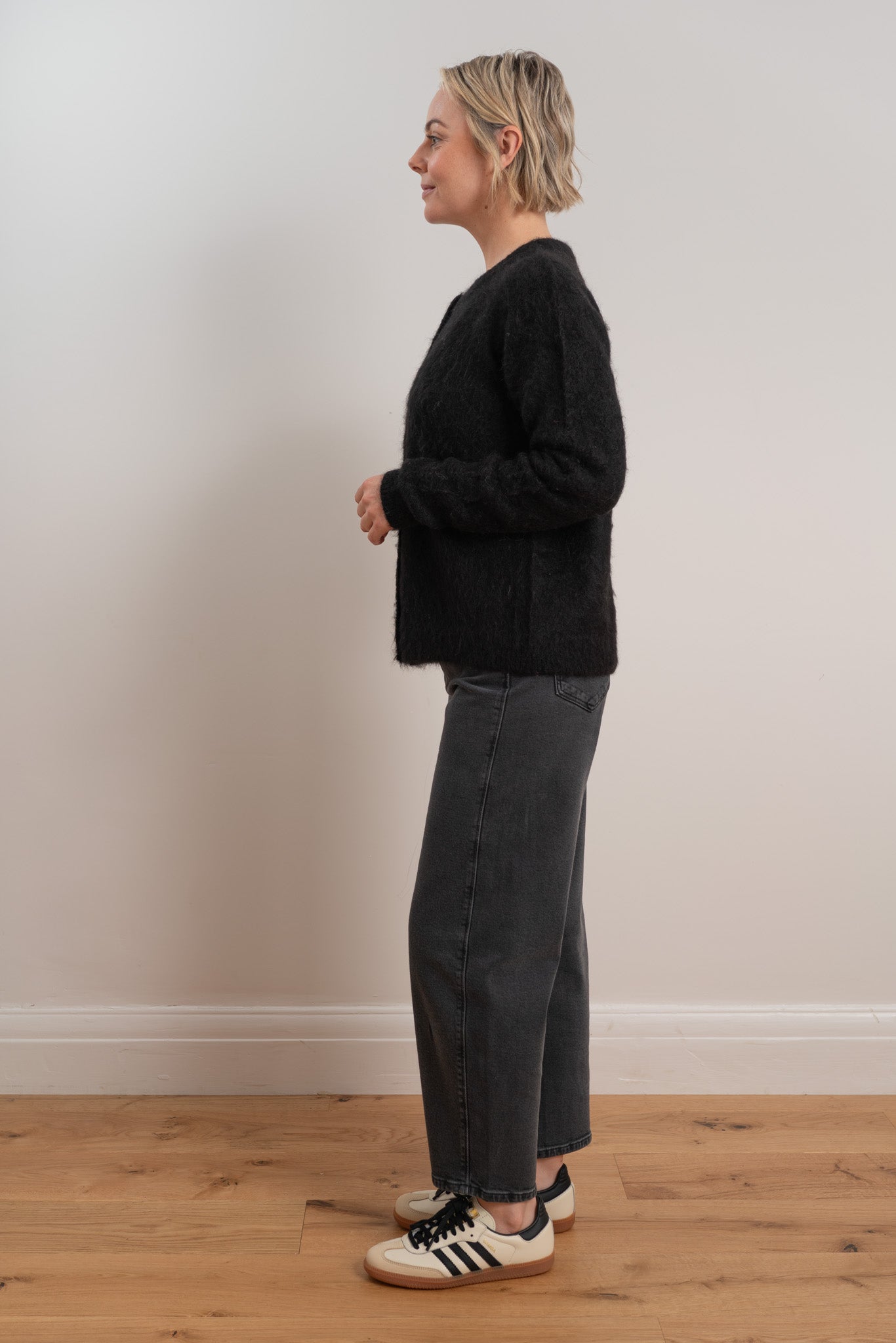 Black Brushed Cardigan